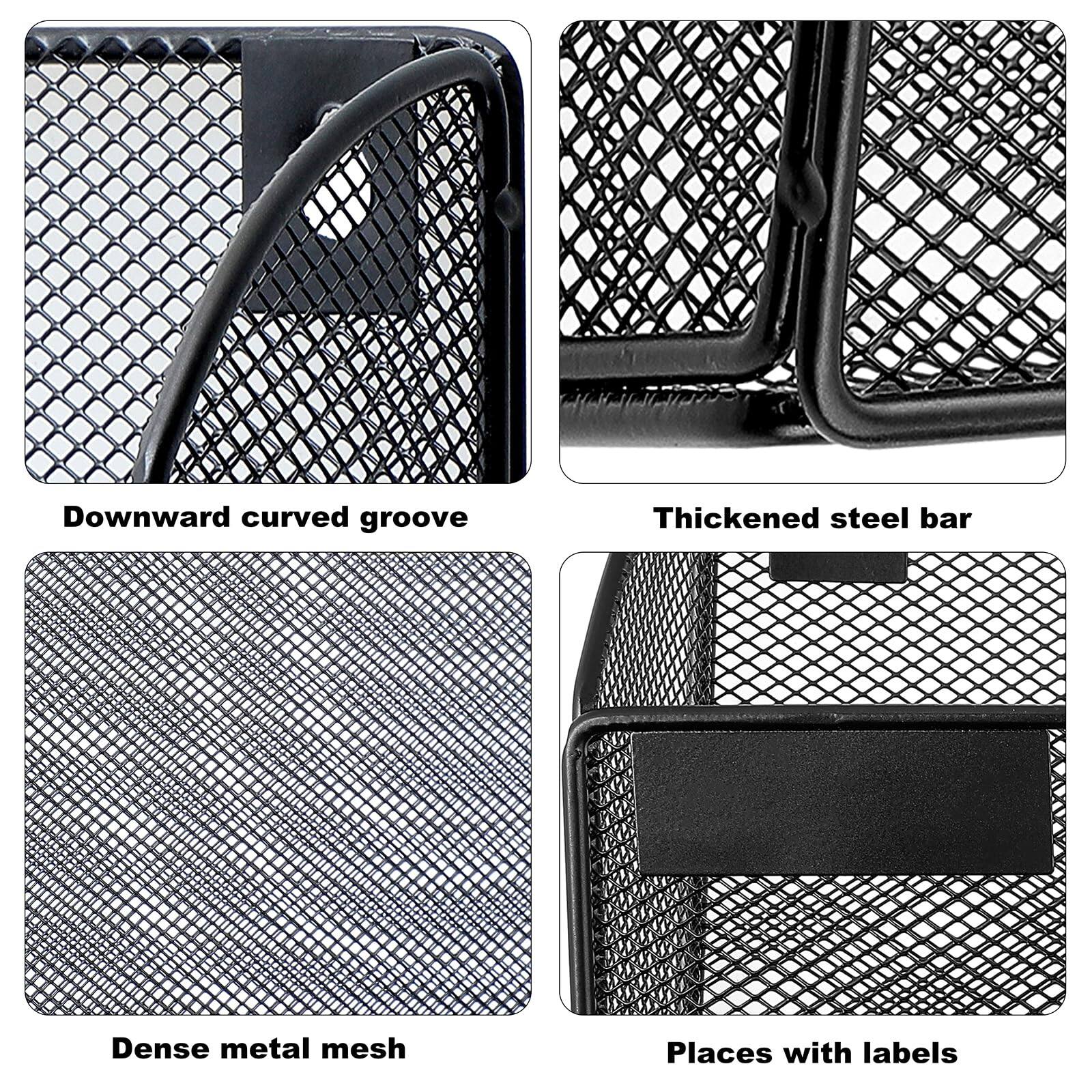 - Downward curved groove
- Thickened steel bar
- Dense metal mesh
- Places with labels