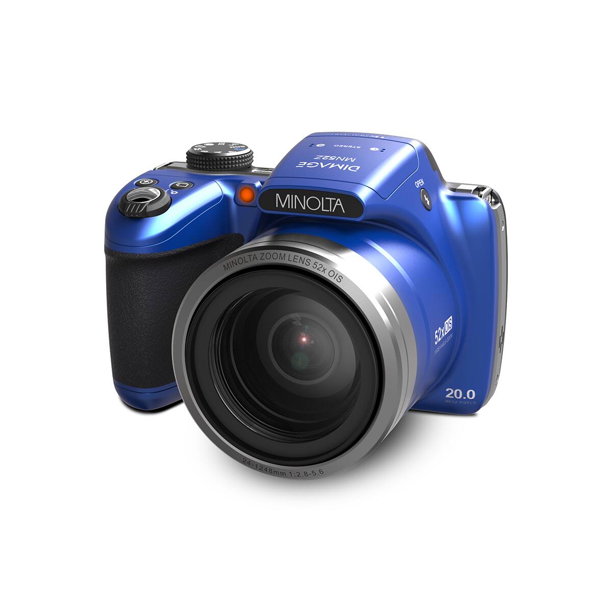 GOLDSTER STERRO MN52Z DIMAGE MINOLTA

OPEN

ZOOM LENS MINOLTA 52x OIS

52

20.0 MEGAPIXELS

24-1248mm 1:2.8-5.6