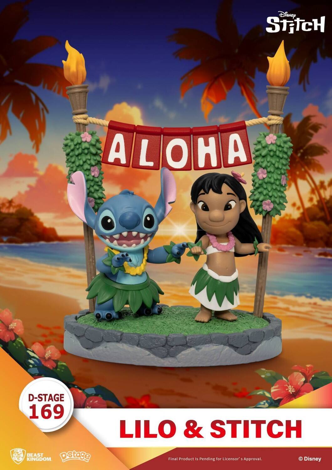 Disney STITCH ALOHA  
D-STAGE 169  
BEAST KINGDOM  
Lilo & Stitch  
Final Product Is Pending for Licensor's Approval.  
© Disney