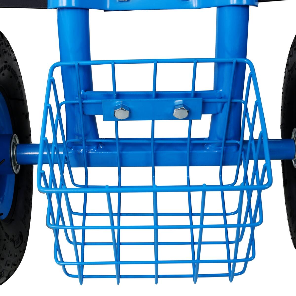 Alt View 1. Loheer - Loheer Rolling Garden Scooter with Wheels 360 Degree Swivel Seat Blue Steel Tool Cart.
