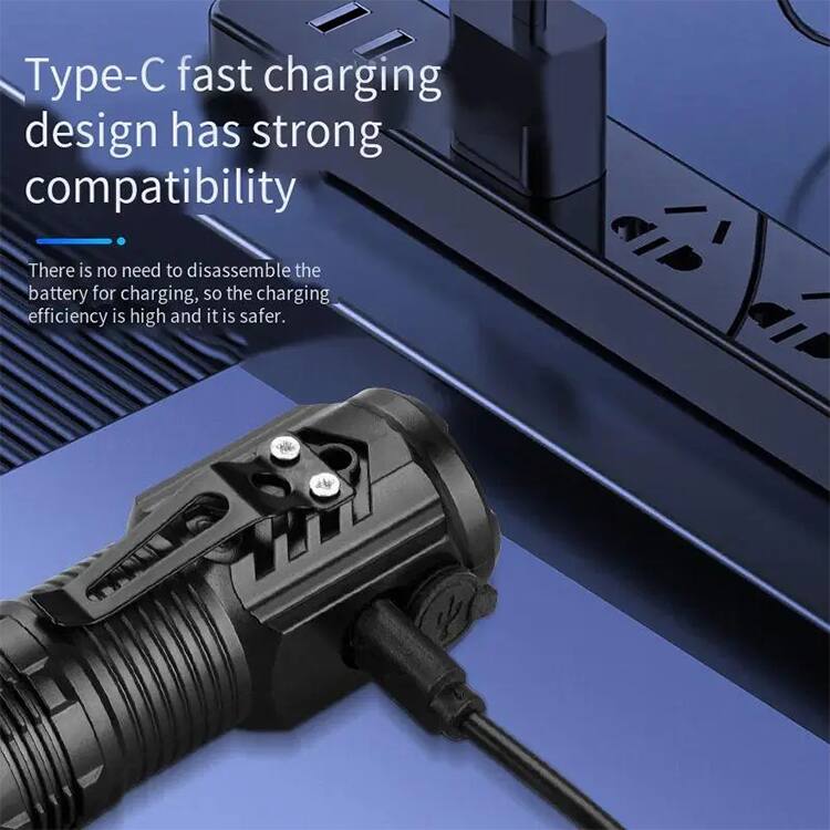 Type-C fast charging design has strong compatibility. There is no need to disassemble the battery for charging, so the charging efficiency is high and it is safer.