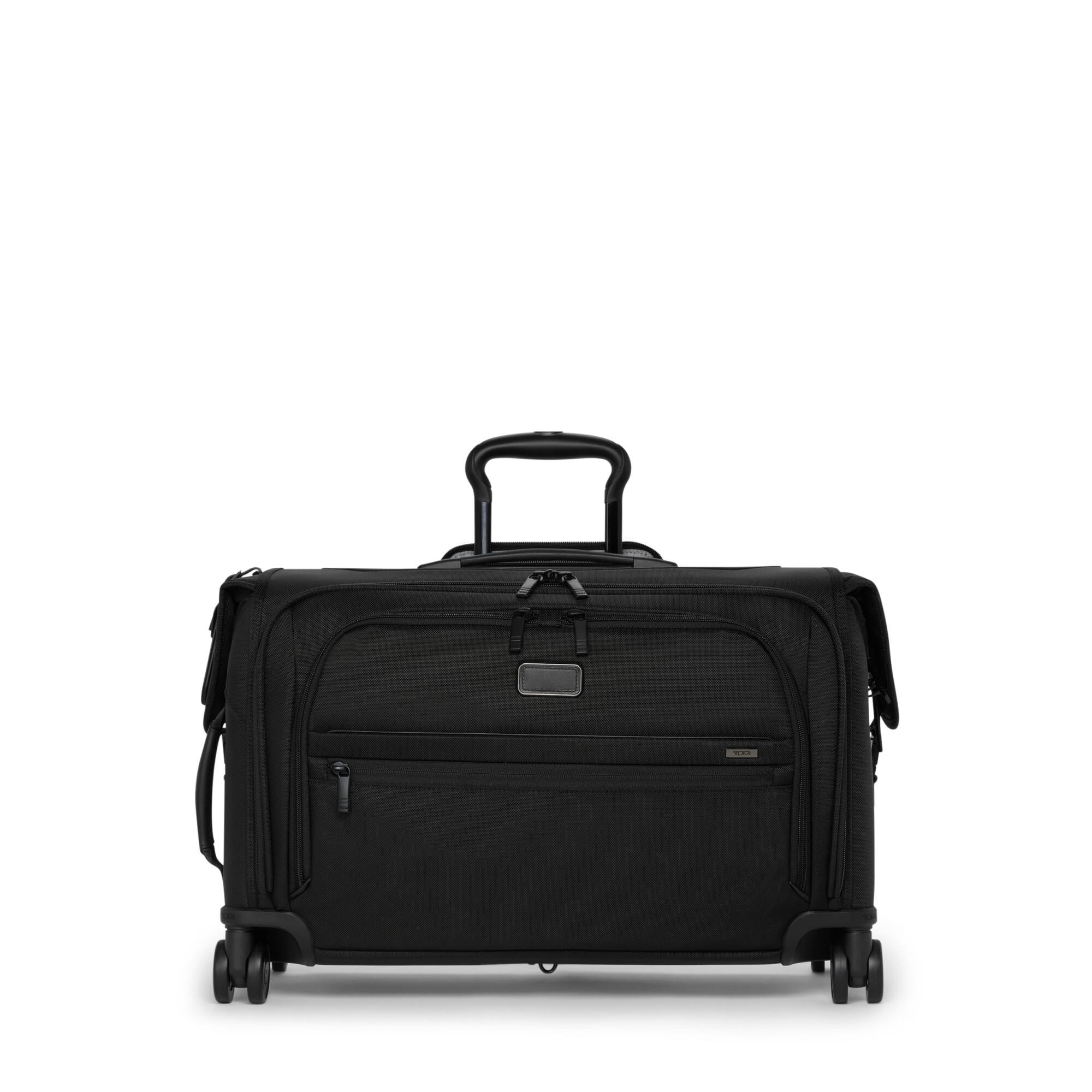 Front. TUMI - Alpha Garment Carry-On Spinner Bag - Black.