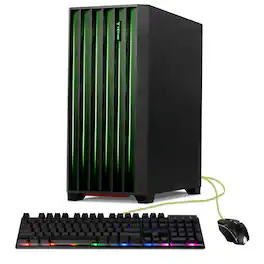 YEYIAN - Gaming PC Intel Core Ultra 5 225F, Nvidia RTX 5060, 32GB DDR5, 1TB NVMe AI‑Ready Desktop Tower YPI‑PM225FC‑5601B - Black