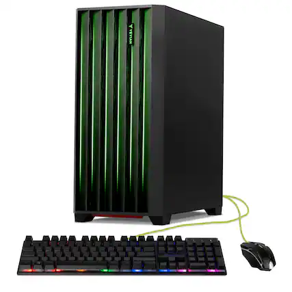 Front. YEYIAN - YEYIAN Gaming PC Intel Core Ultra 5 225F, Nvidia RTX 5060, 32GB DDR5, 1TB NVMe AI‑Ready Desktop Tower YPI‑PM225FC‑5601B - Black.