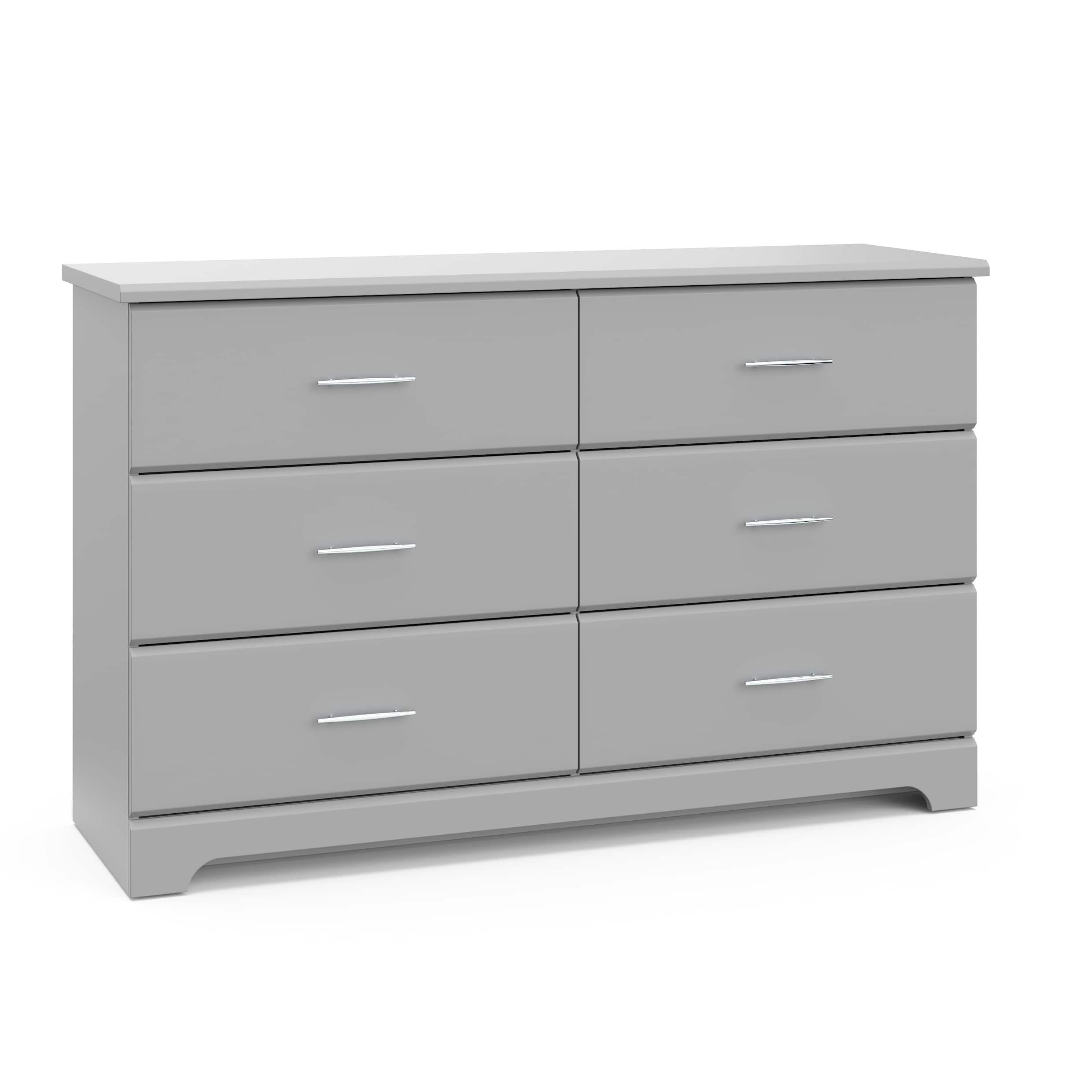 Storkcraft - Brookside 6-Drawer Double Dresser - Pebble Gray - Front_Zoom