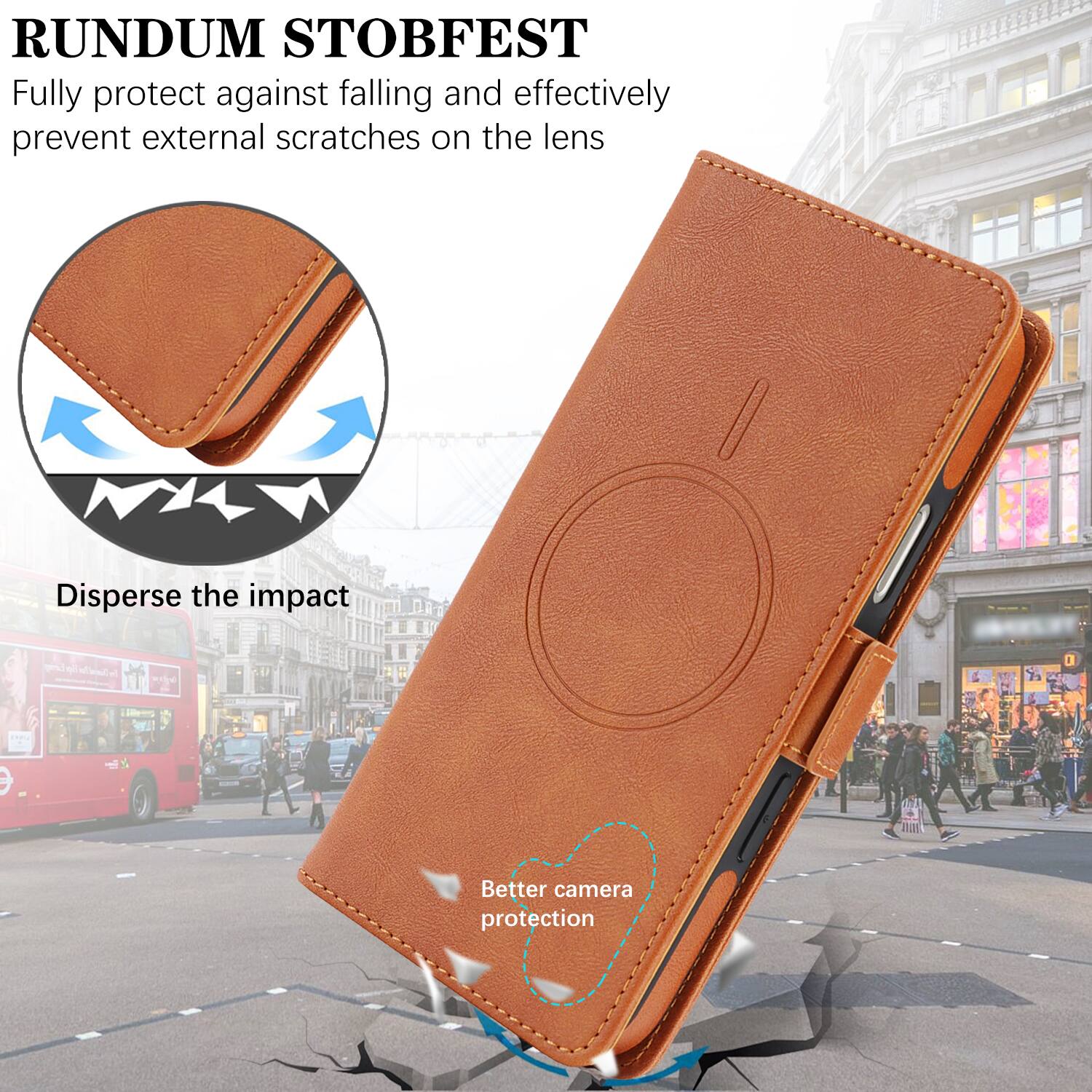 RUNDUM STOBFEST  
Fully protect against falling and effectively prevent external scratches on the lens  
Disperse the impact  
Better camera protection