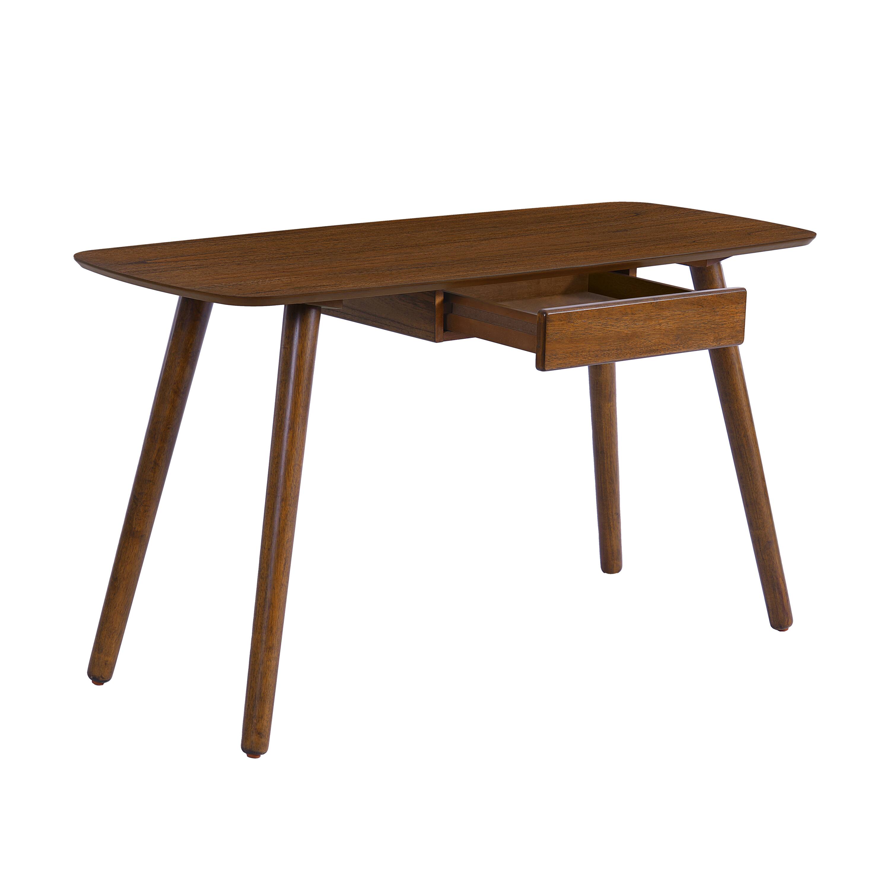 Alt View 2. Tiramisubest - Study Computer Desk,Office Desk,Study Table,Writing Desk with Drawer for Home,Office Modern Furniture,Walnut Color - Walnut.