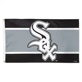 WinCraft - Chicago White Sox 3' x 5' Horizontal Stripe Deluxe Single-Sided Flag - Multicolor