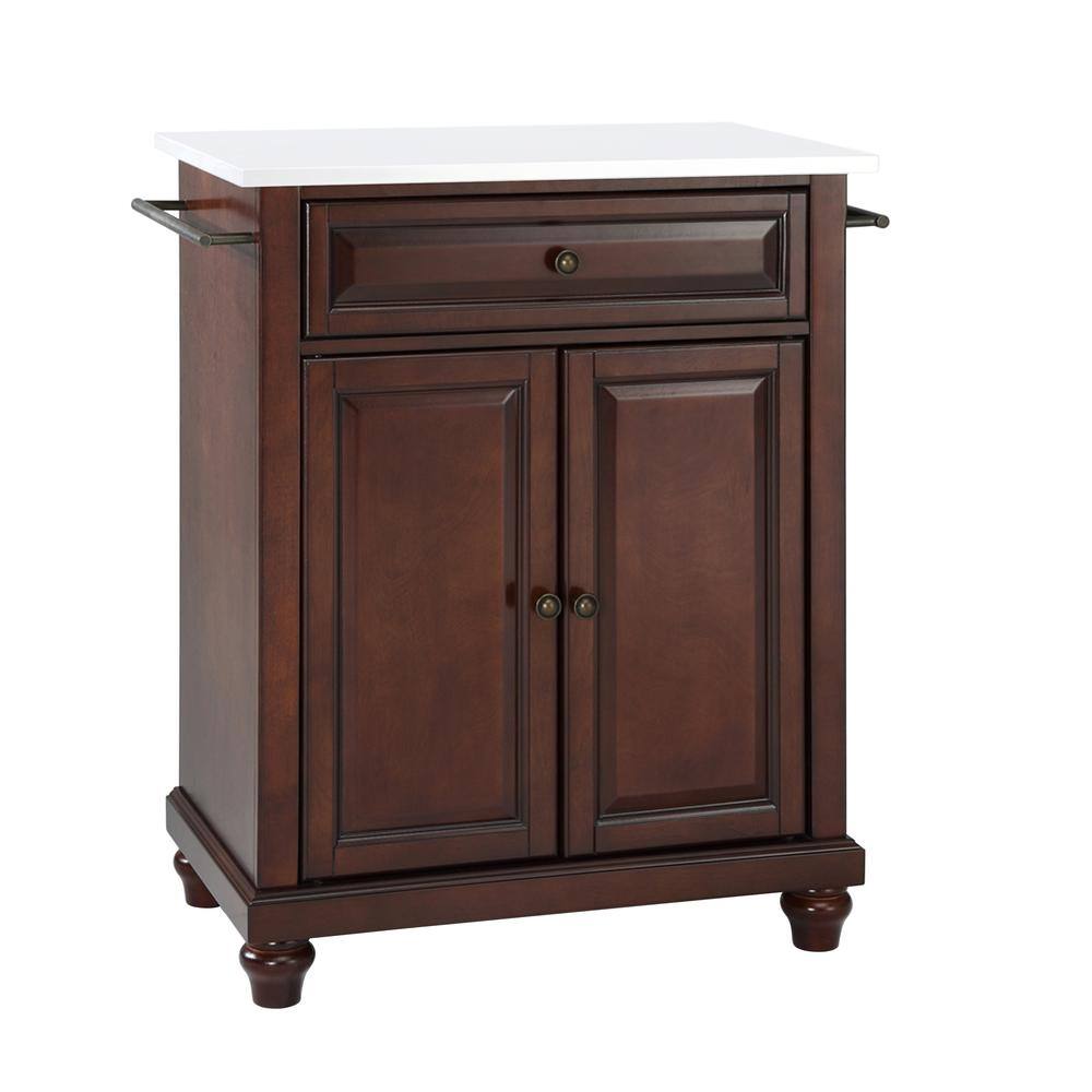 Alt View 1. Crosley Furniture - Cambridge Stone Top Portable Kitchen Island/Cart - Mahogany.