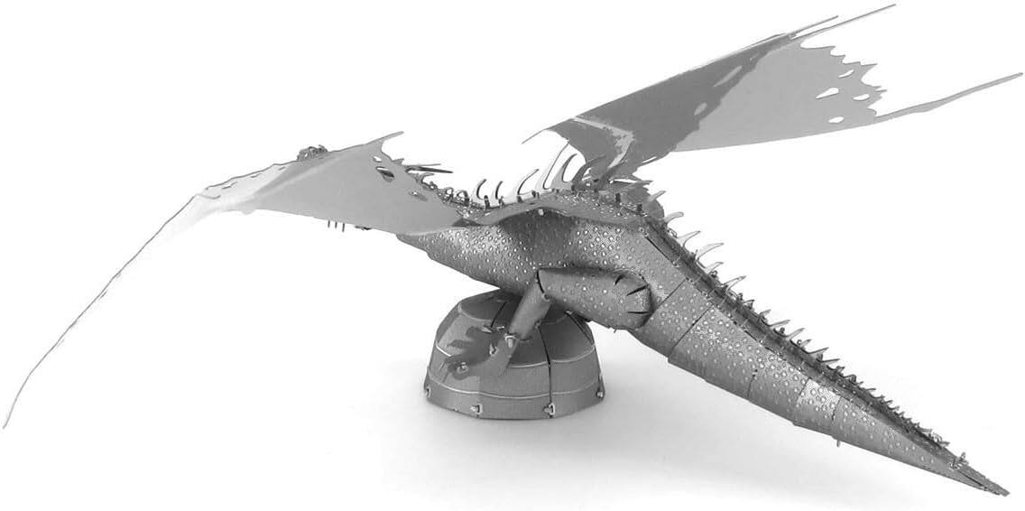 Alt View 1. Metal Earth - Metal Earth Harry Potter Gringotts Dragon 3D Metal Model Kit Fascinations - Silver.