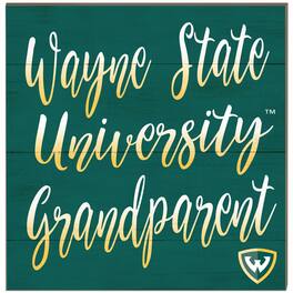 Jardine - Wayne State Warriors 10'' x 10'' Grandparent Plaque - Green