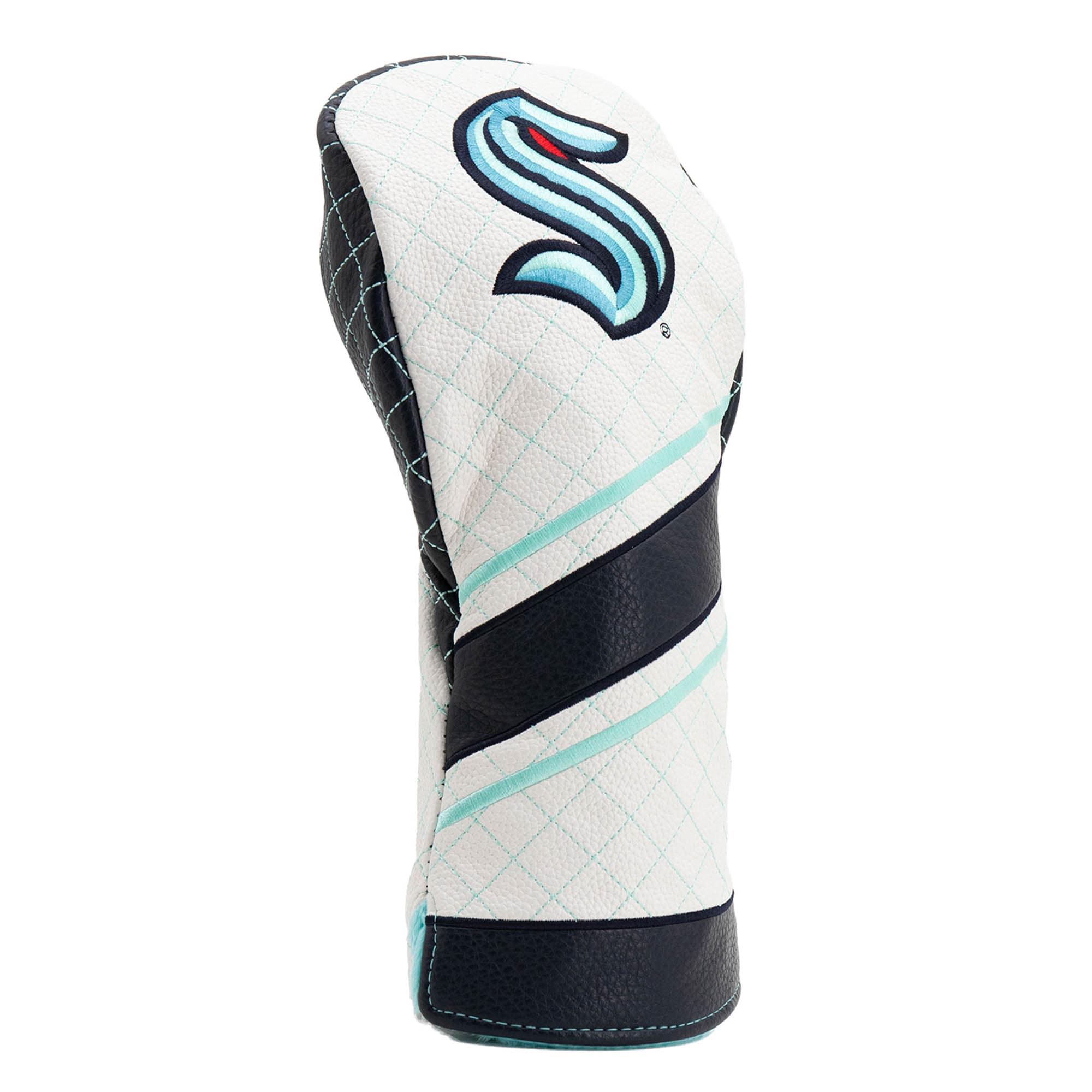 Alt View 2. Team Golf - Seattle Kraken Striped Quilted Driver Headcover - Multicolor.