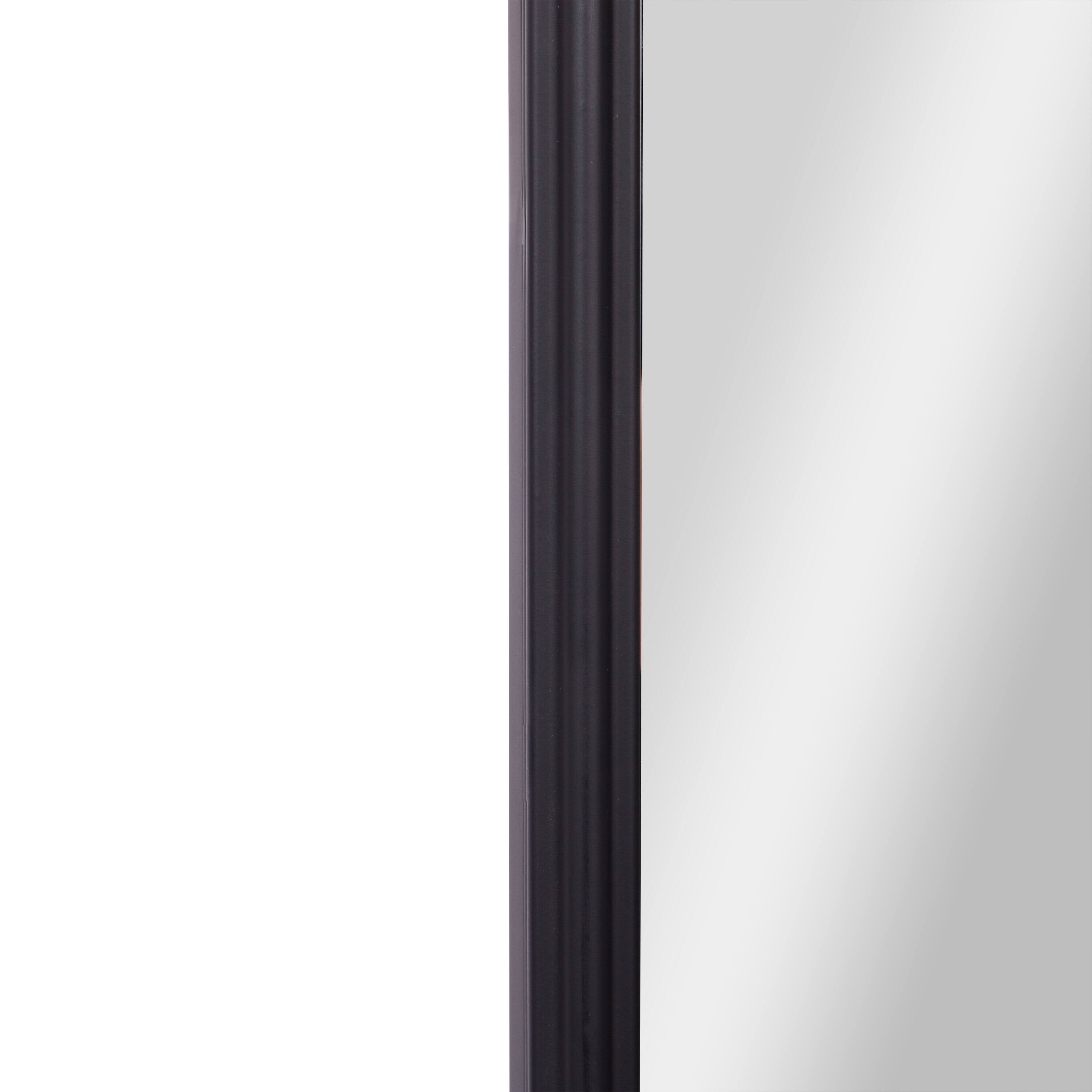 Alt View 9. Emma + Oliver - Arched Wall Mirror with Metal Frame and Aluminum Backed Glass - Black.
