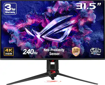 3 Year Warranty
31.5"
4K HDR
240Hz
Neo Proximity Sensor
OLED CARE PRO
DP 2.1a UHBR20 Full 80 Gbps
