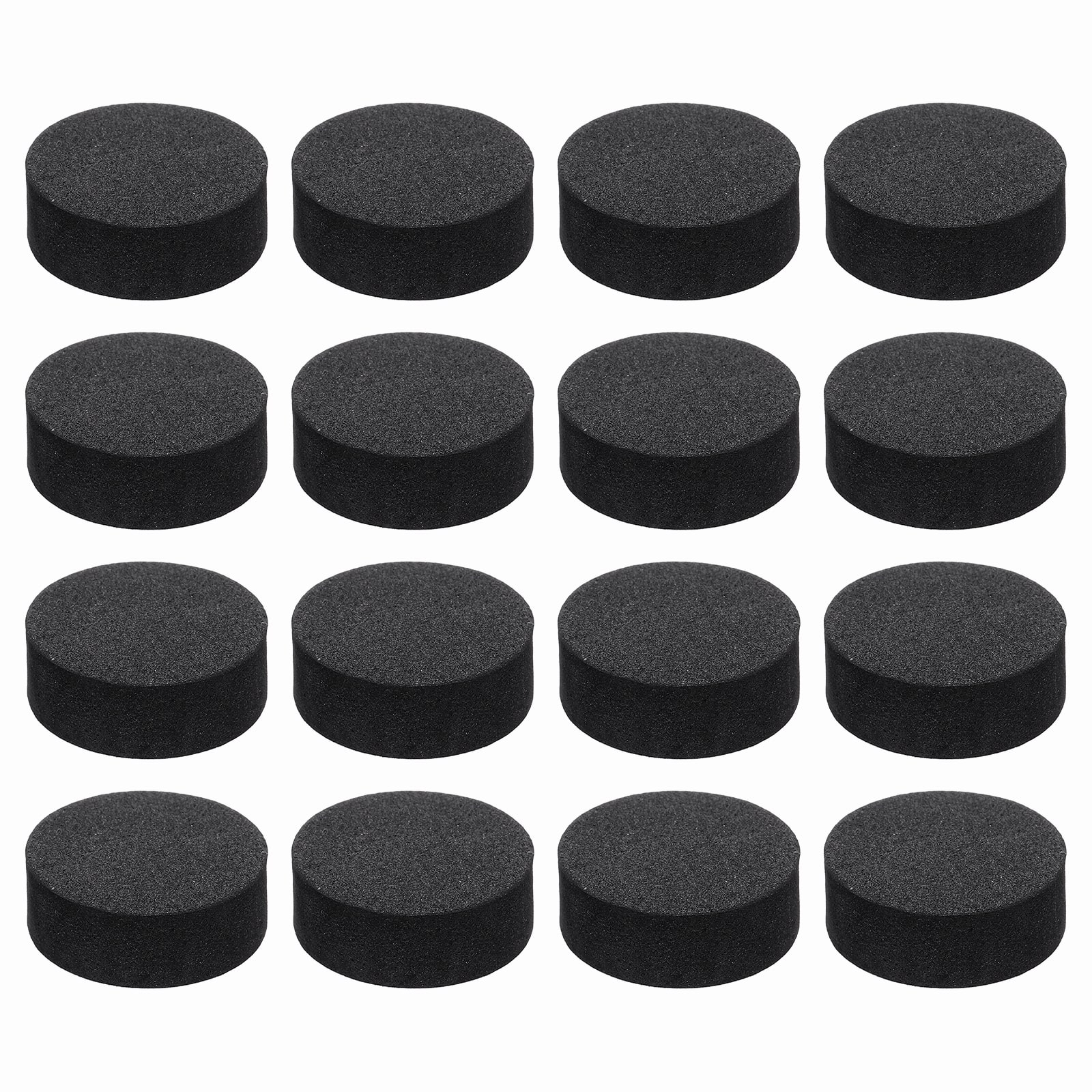 Unique Bargains - 16pcs Single Sided Speaker Isolation Feet Pads, 25x10mm Non Slip Foam Shock Absorption Pad for Amplifier Speaker - Black