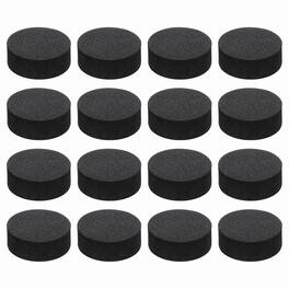 Unique Bargains - 16pcs Single Sided Speaker Isolation Feet Pads, 25x10mm Non Slip Foam Shock Absorption Pad for Amplifier Speaker - Black
