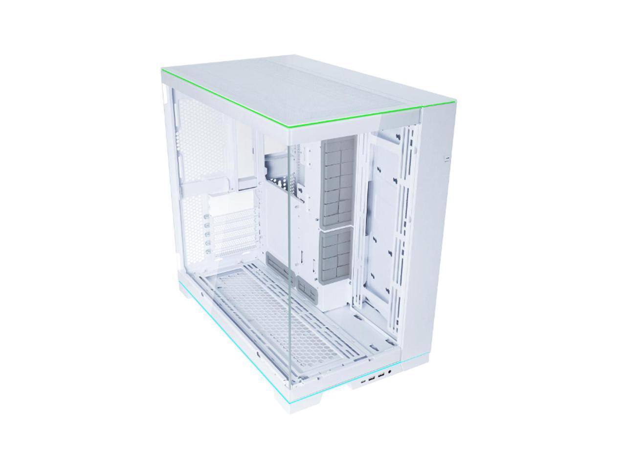 Alt View 8. Lian Li - LIAN LI O11 EVO RGB  White Aluminum / Steel / Tempered Glass ATX Mid Tower Computer Case ----O11DERGBW - White.