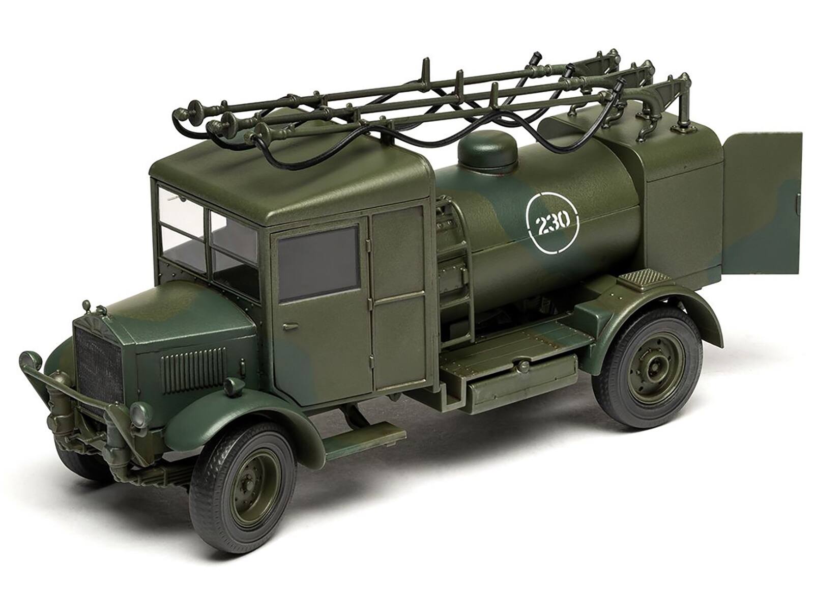 Angle. Airfix - Level 2 Model Kit Albion 3-Point Fueller Truck 1/48 Plastic Model Kit by Airfix - Green.