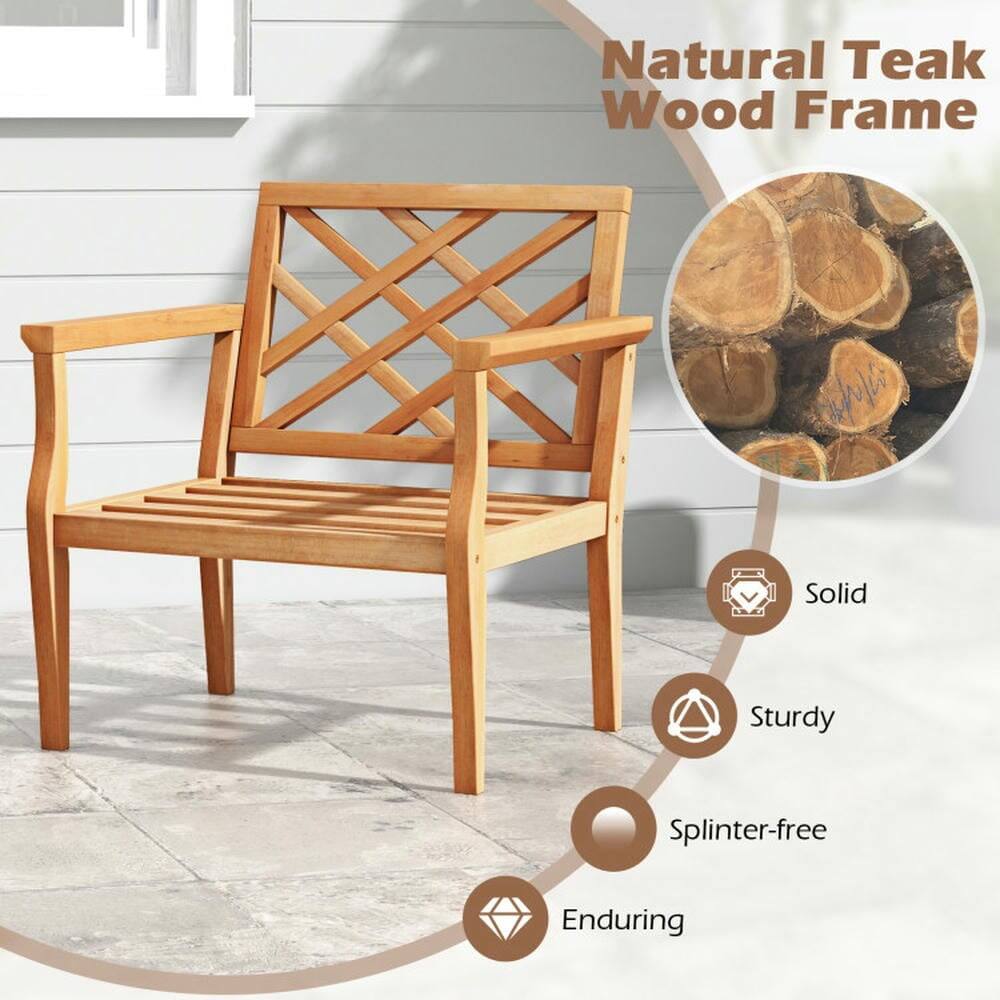 Natural Teak Wood Frame

- Solid
- Sturdy
- Splinter-free
- Enduring