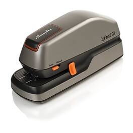 Swingline - Optima 20 Electric Desktop Stapler, 20-Sheet Capacity - Gray/Silver