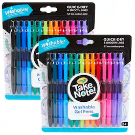 Crayola - Take Note! Washable Gel Pens, 14 Per Pack, 2 Packs