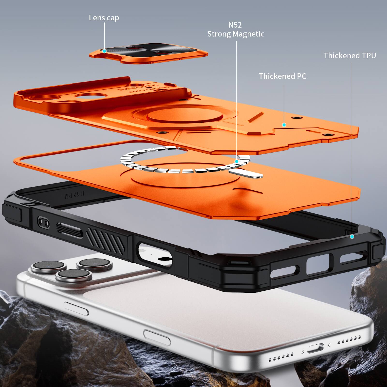 Lens cap N52 Strong Magnetic Thickened TPU Thickened PC