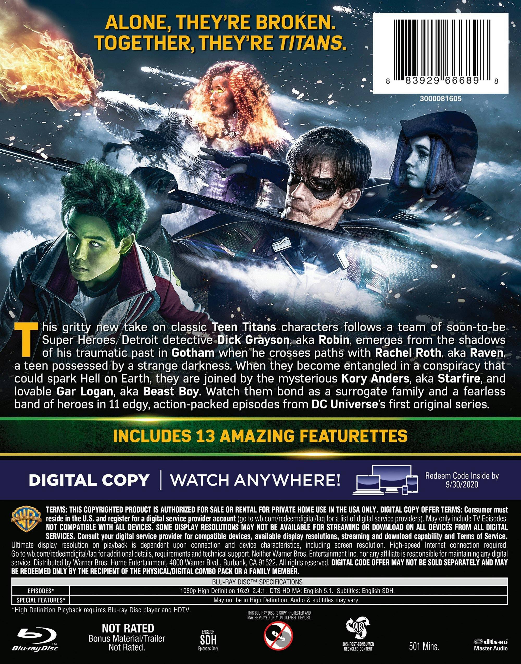Angle. Titans: The Complete First Season [Blu-ray].