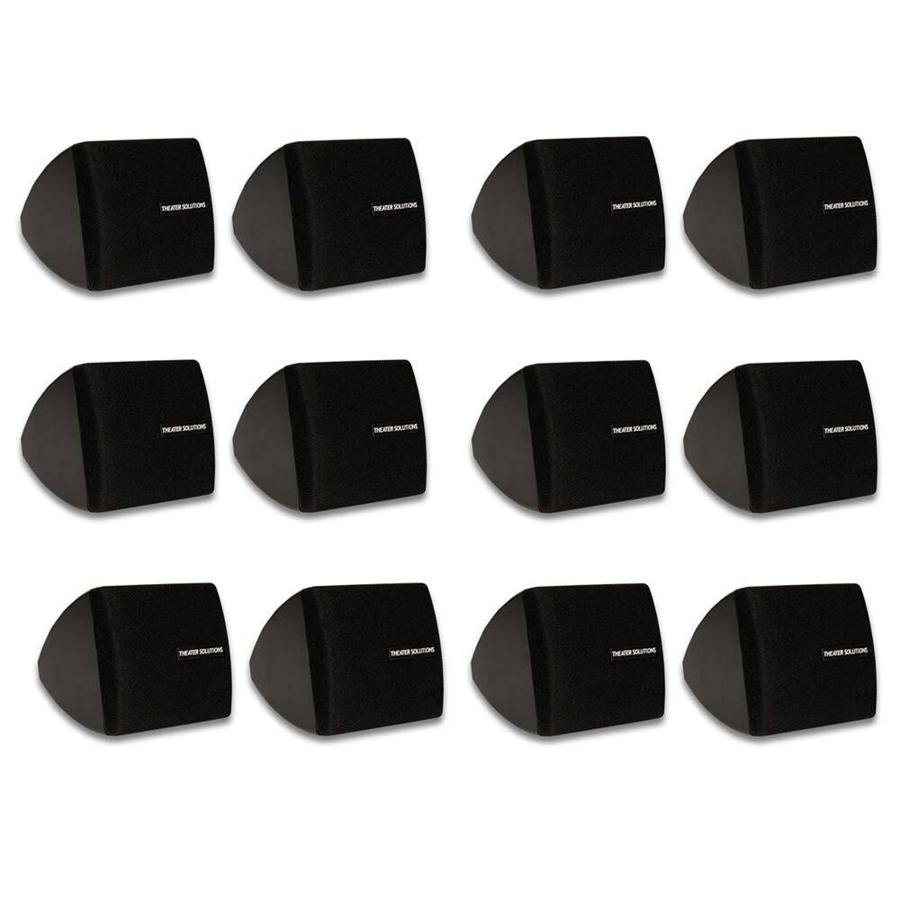 Theater Solutions by Goldwood - TS30B Mountable Indoor Speakers Bookshelf 6 Pair Pack - Black