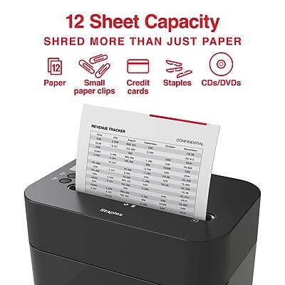12 Sheet Capacity  
SHRED MORE THAN JUST PAPER  
- Paper  
- Small paper clips  
- Credit cards  
- Staples  
- CDs/DVDs  

REVENUE TRACKER  
CONFIDENTIAL