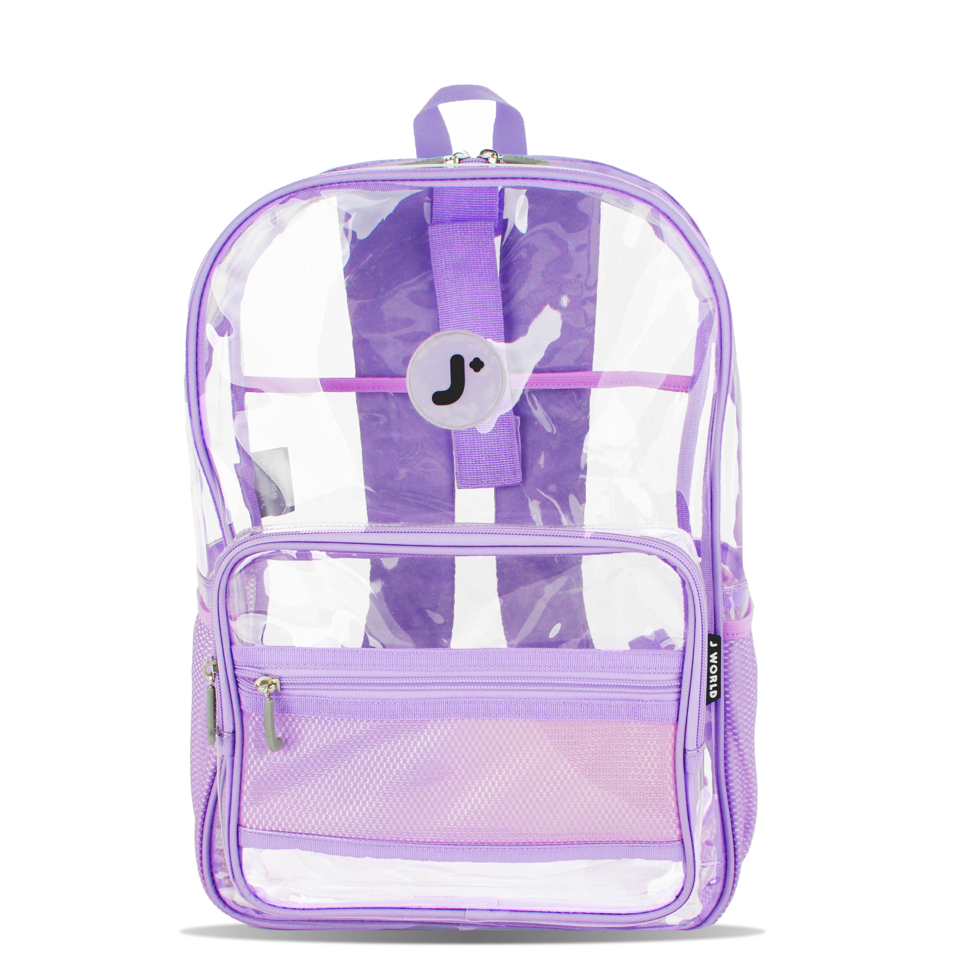 Alt View 2. J World - J World Unisex Clear 17" Laptop Backpack, Clear - DIGITAL LAVENDER.