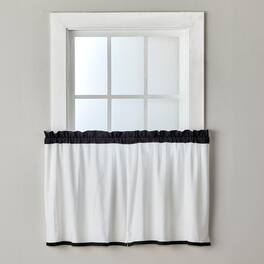 SKL Home - By Saturday Knight Ltd Marrisa Curtain Tier Pair - 2-Pack - 56" x 24" - Black