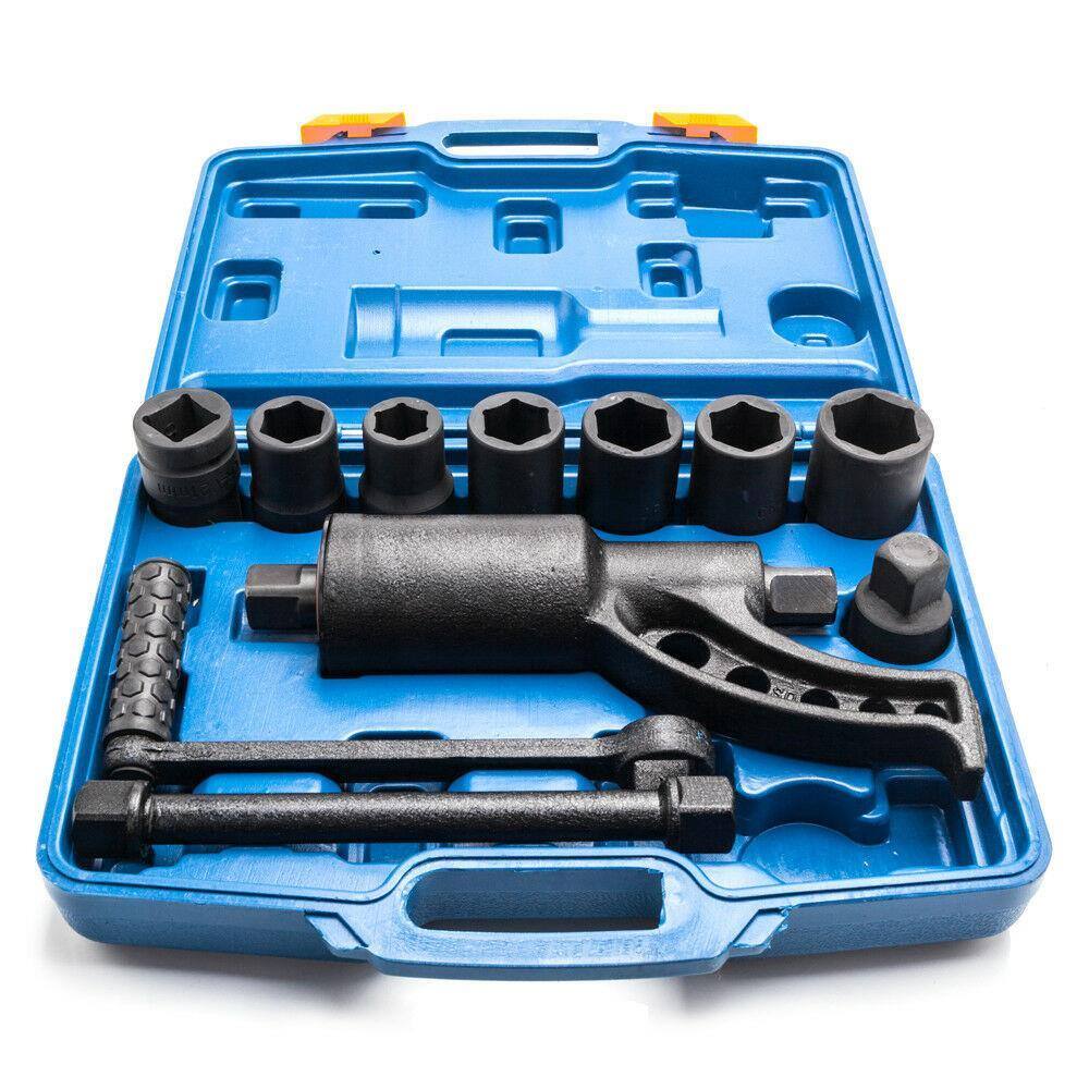 Alt View 1. Winado - Heavy Duty Torque Multiplier Set Wrench Lug Nut Lugnut Remover with 8 Sockets - Blue.