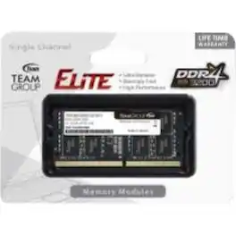 Team Group - Team ELITE 8GB DDR4 SDRAM Memory Module - For Notebook - 8 GB - DDR4-3200/PC4-25600 DDR4 SDRAM - 3200 MHz - CL22 - 1.20 - Unknown