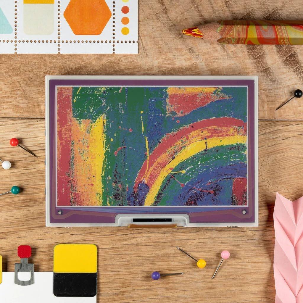Front. Pimoroni - Pimoroni PIM600 4"Inky Impression(7-Colour w/ black white red green blue yellow orange.