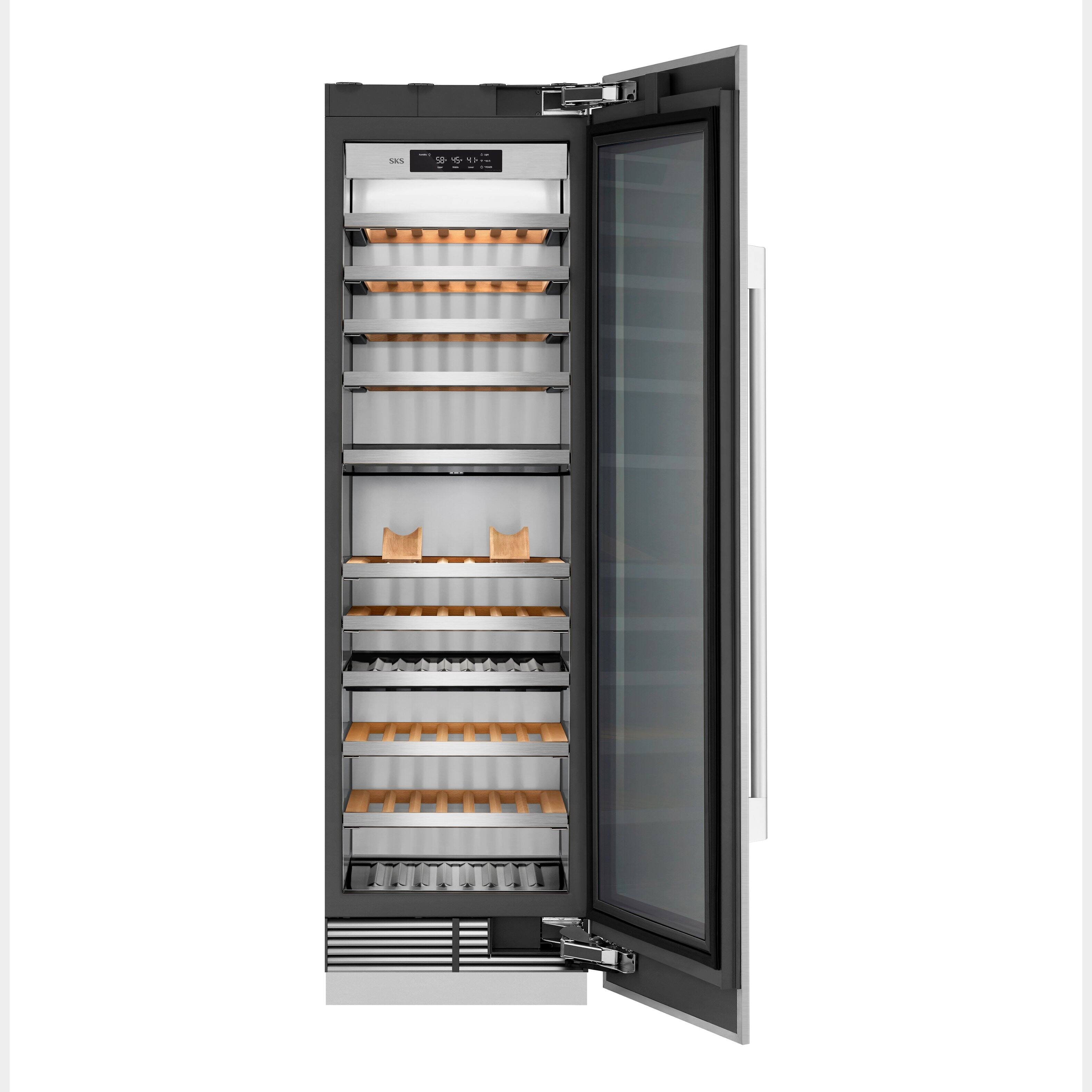 Alt View 9. SKS - 24-inch 113-Bottle Built-In Smart Column Wine Cooler with 3 Temperature Zones - Custom Panel Ready.