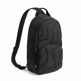 tomtoc - Terra-T36 10L Crossbody Sling Bag Backpack for Women, Trendy Puffer Quilted Padded Bag, Lightweight Travel Chest Bag - Black