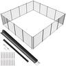 VEVOR - Pool Fence, 4 x 48 FT Pool Fences for Inground Pools, Removable Child Safety Pool Fencing, Easy DIY Installation - Black