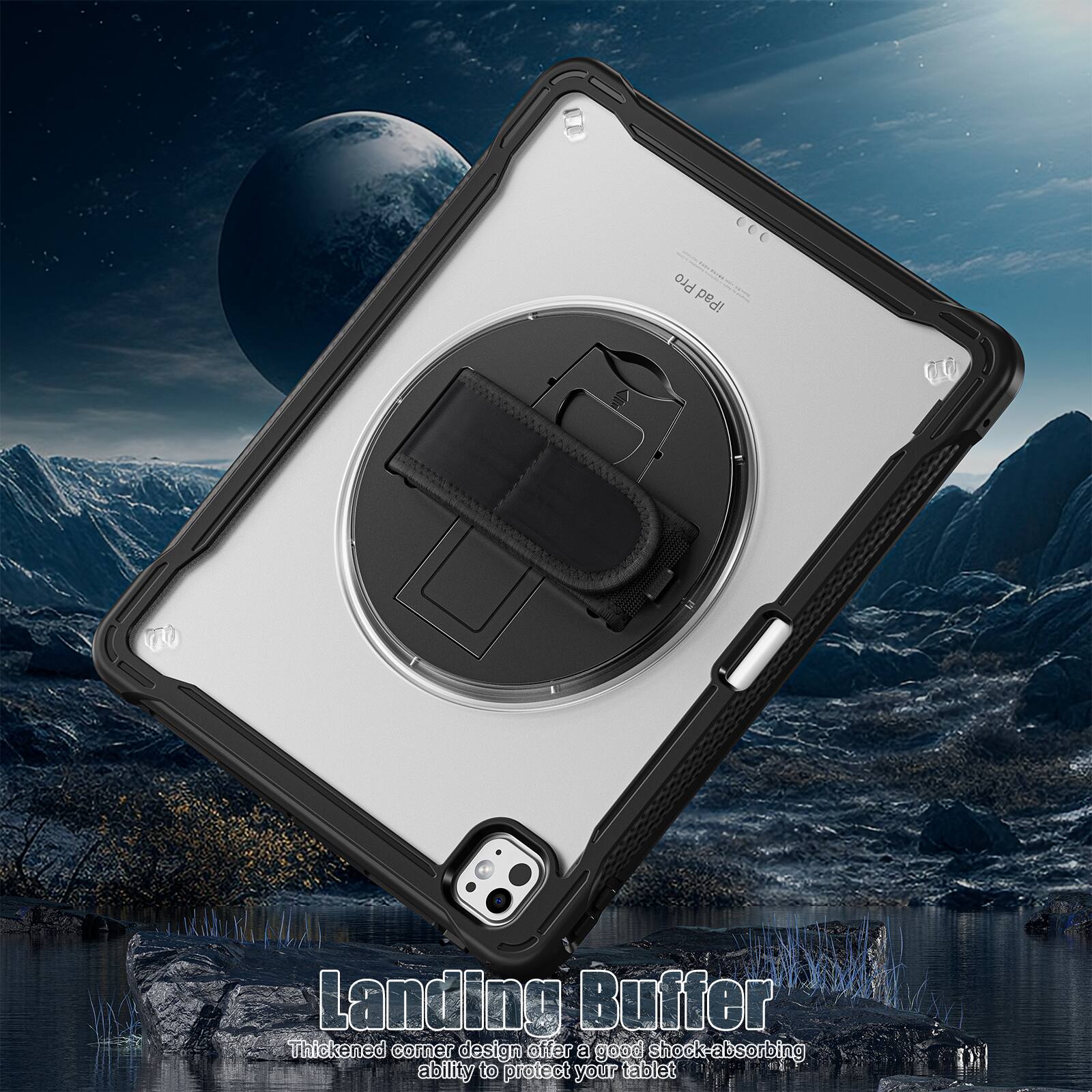Pro iPad Landing Buffer Thickened corner design offers a good shock-absorbing ability to protect your tablet