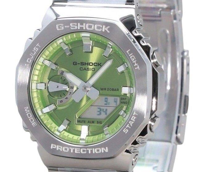 G-SHOCK ADJUST G-SHOCK LIGHT CASIO WR 20BAR DST HND 9.4 MODE MUTE ALM SIG START PROTECTION