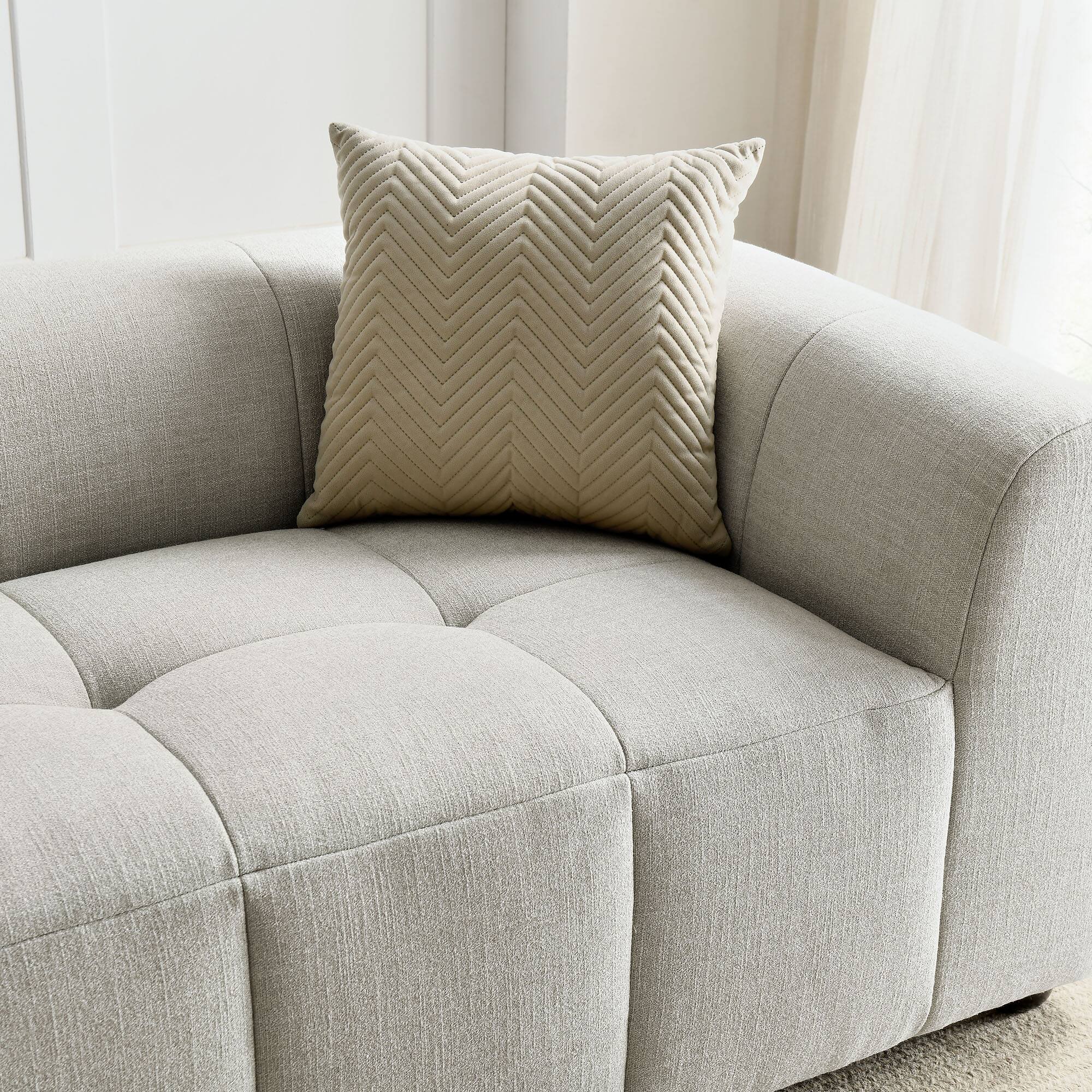 Alt View 5. Modway - Liana Upholstered Fabric Sofa by Modway - Gray.