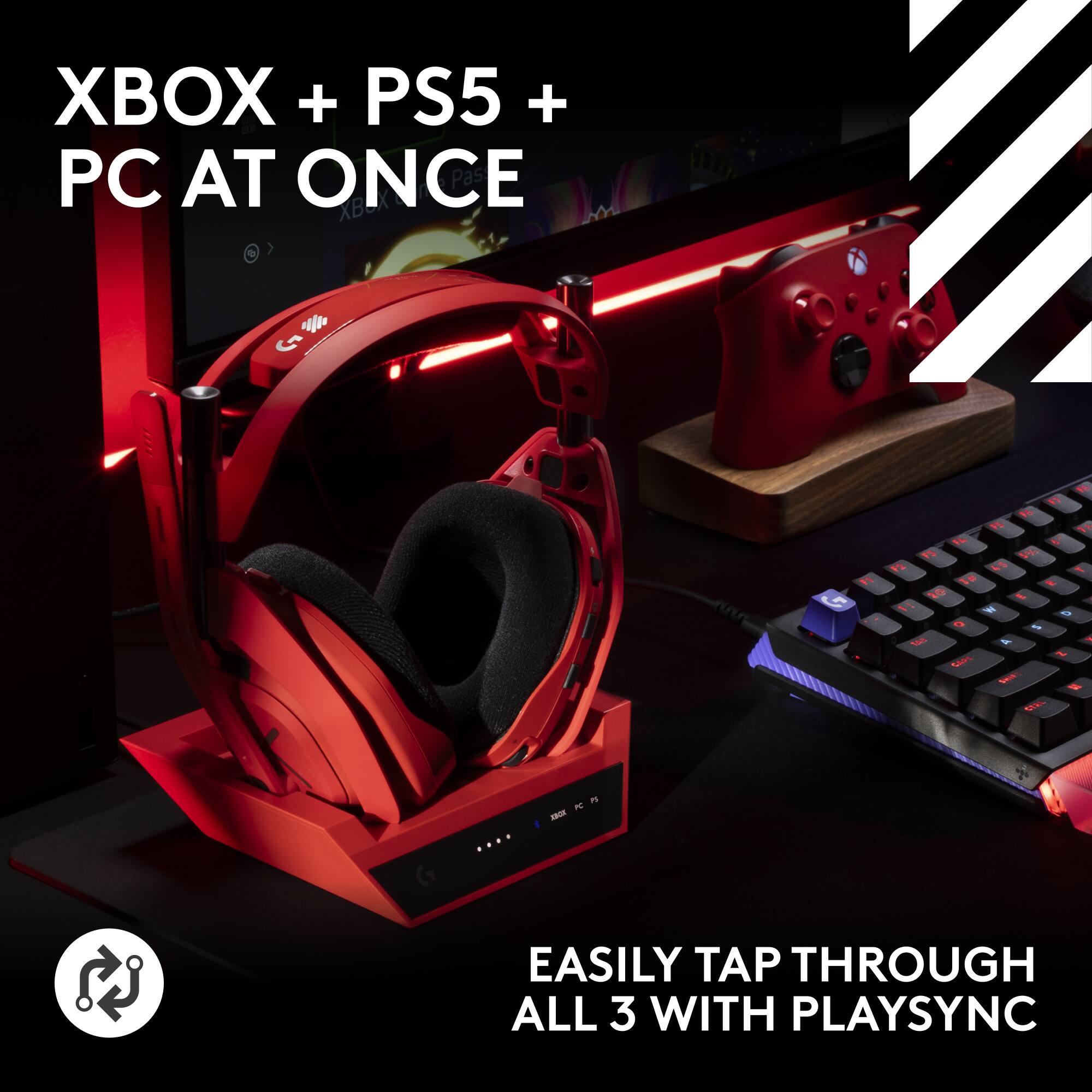 XBOX + PS5 + PC AT ONCE

EASILY TAP THROUGH ALL 3 WITH PLAYSYNC