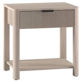 Hudson&Canal - Pomona 24" Wide Rectangular Fluted Nightstand in Alder - White