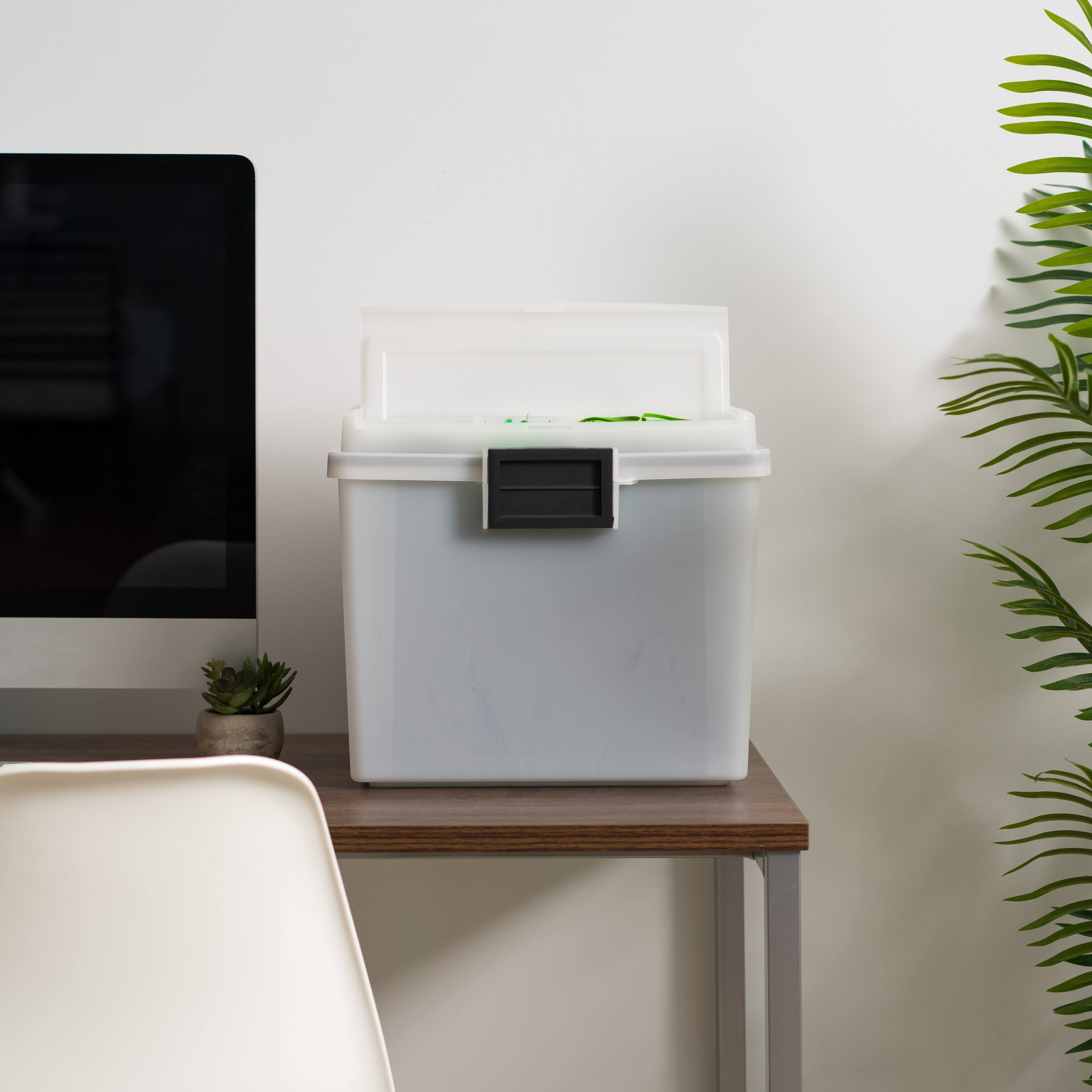 Alt View 2. IRIS USA - IRIS USA Portable Letter Size File Box with Handle for Hanging Folders.