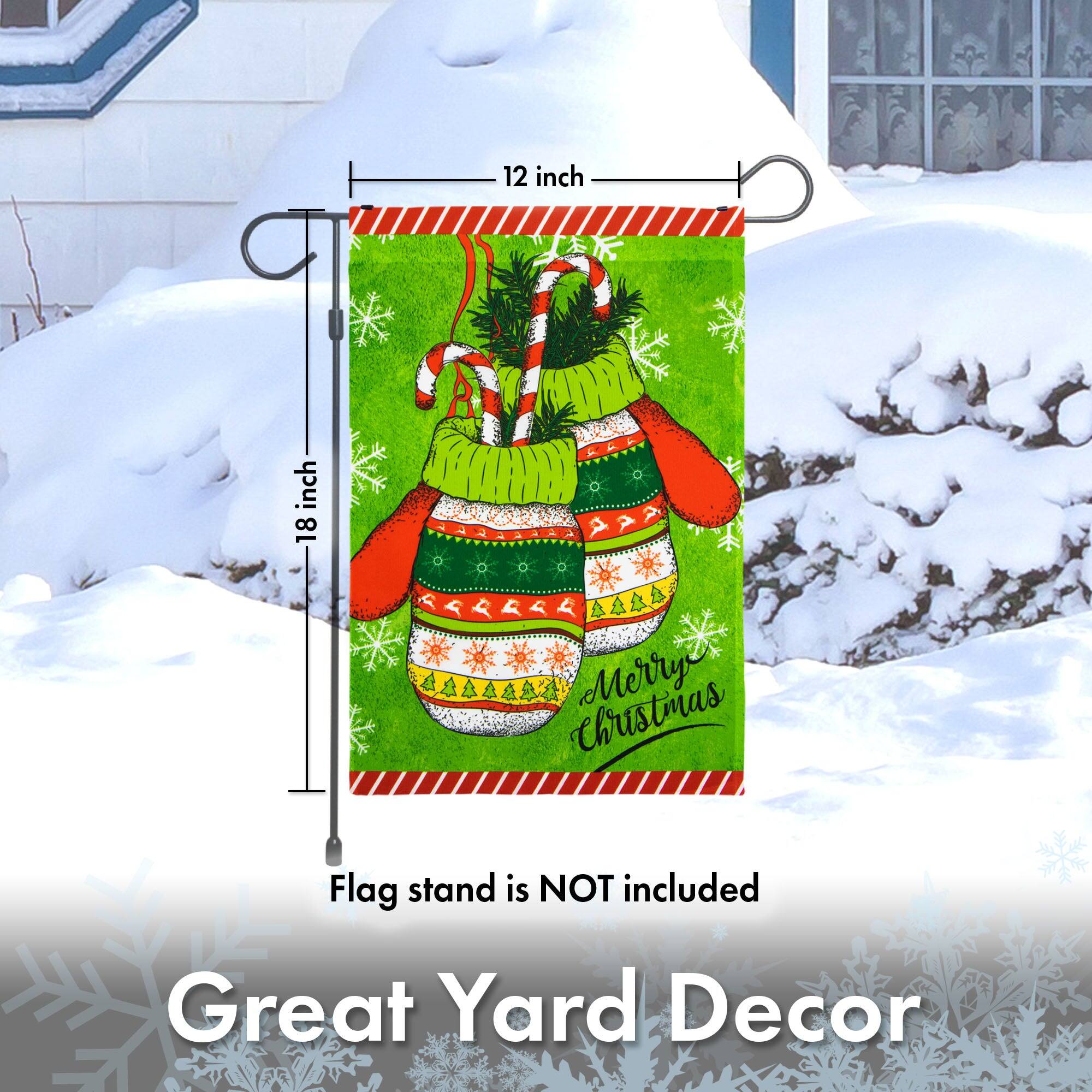 12 inch  
18 inch  

Flag stand is NOT included  

Great Yard Decor