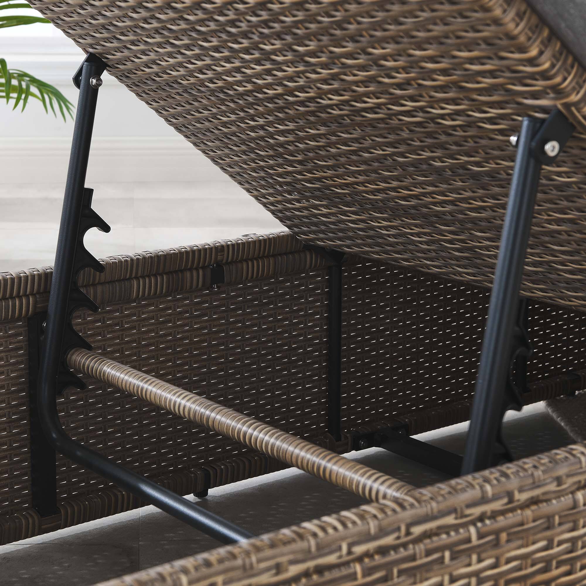 Alt View 2. Modway - Convene Outdoor Patio Chaise Lounge Chair by Modway - Cappuccino Gray.