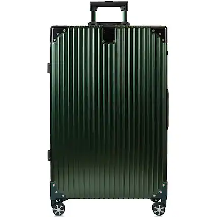 Front. Champs - Elite Aluminum Collection Large Luggage Case - Green.
