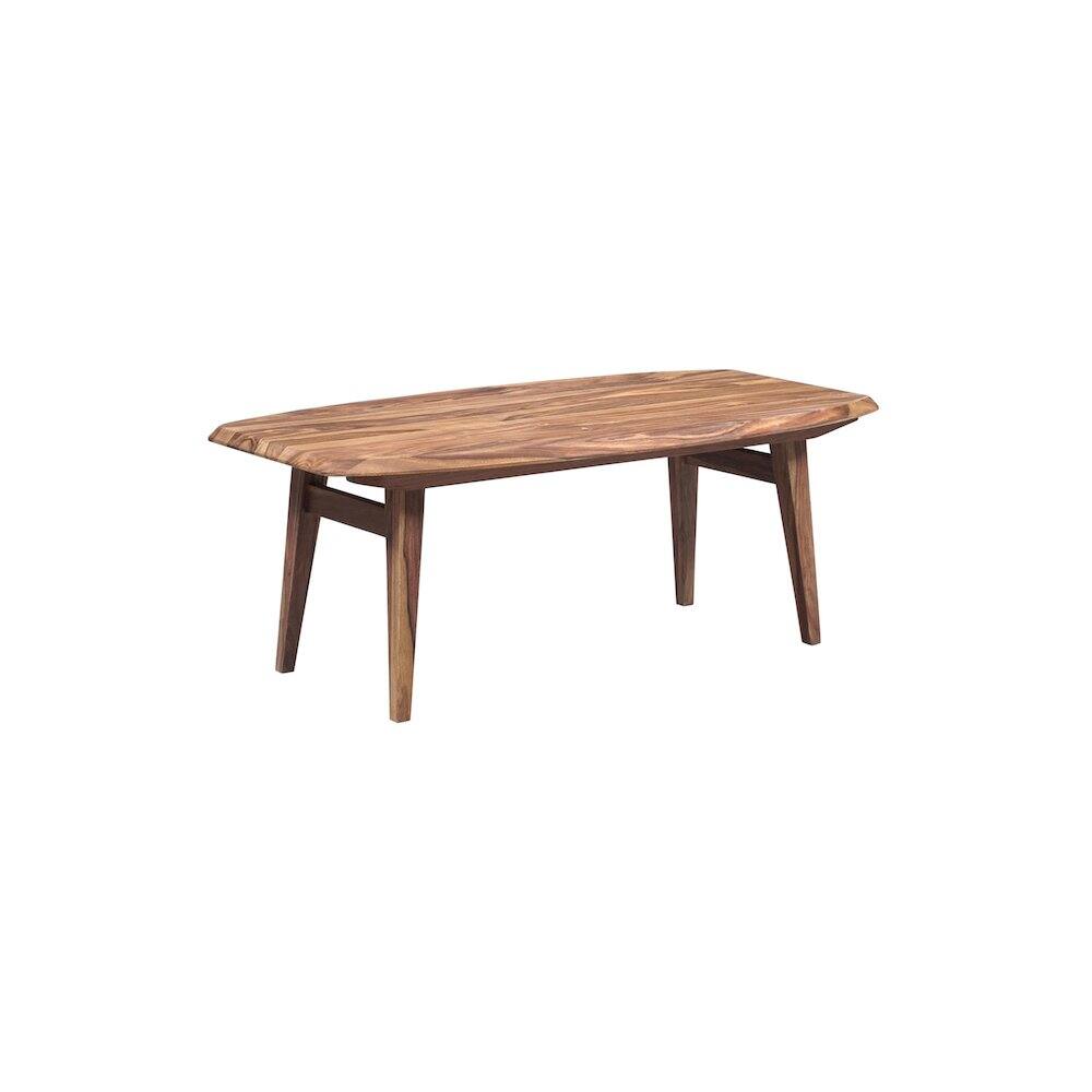 Angle. Porter Designs - Fusion Solid Sheesham Wood Coffee Table - Natural.