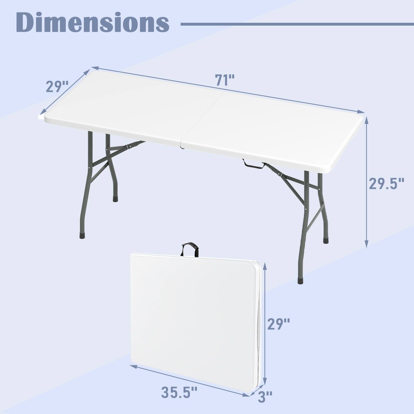 Dimensions: 29" x 71" x 29.5" x 29" x 35.5" x 3"