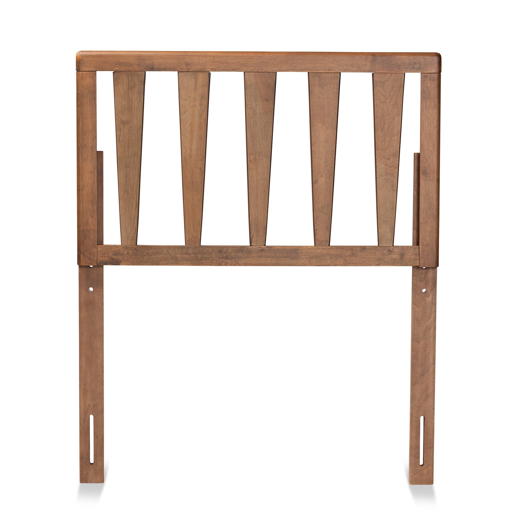 Angle. Baxton Studio - Duncan Modern and Contemporary Finished Wood Twin Size Headboard - Ash Walnut.