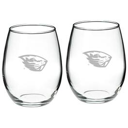 Jardine - Oregon State Beavers 2-Piece 21oz. Stemless Wine Glass Set - Multicolor